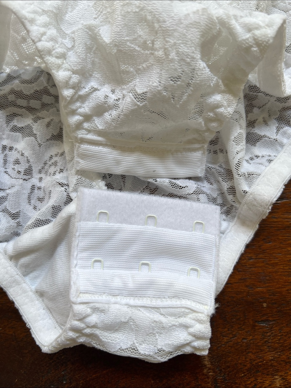 BALI Women's Lace 'N Smooth Shaping Bodysuit Briefer White Floral Lace 38D - Picture 11 of 14